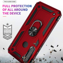 Vaku ® Xiaomi Redmi Note 8T Hawk Ring Shock Proof Cover with Inbuilt Kickstand