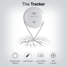 Vaku Luxos® ORLOK Tag Air GPS Tracker Smart Tag Item Finder Keychain for Luggage, Pets, Bag Compatible with Apple Find My App MFi Certified with Replaceable Battery