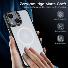 Vaku Luxos ® Apple iPhone 14 Translucent MagPro Armor Slim Protective Metal Camera Case Back Cover