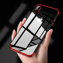 Vaku ® Apple iPhone X CAUSEWAY Series Top Quality Soft Silicone 4 Frames + Ultra-thin Transparent Cover