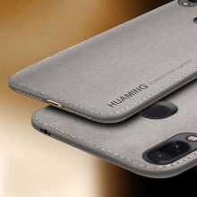 VAKU ® Xiaomi Redmi Note 7 / Note 7 Pro / Note 7S Luxico Series Hand-Stitched Cotton Textile Ultra Soft-Feel Shock-proof Water-proof Back Cover