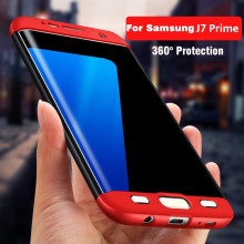 FCK ® SAMSUNG J7 Prime / J7 Prime 2 3 IN 1 360 Series pc Case  Dual-Colour Finish Ultra-thin Slim Front Case + Back Cover