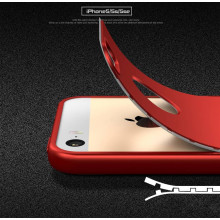 Vaku ® Apple iPhone 5 / 5S / SE 7D Series PC Case  Dual-Colour Finish 3-in-1 Ultra-thin Slim Front Case + Tempered + Back Cover