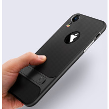 Vaku ® Apple iPhone XR Royle Case Ultra-thin Dual Metal Soft + inbuilt stand soft/ Silicon Case