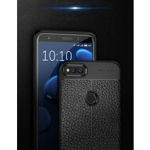 Vaku ® Huawei Honor 7X Kowloon Double-Stitch Edition Silicone Leather Texture Finish Ultra-Thin Back Cover