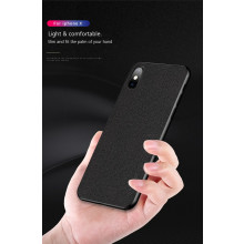 Vaku ® iPhone X / XS Italiana Series Hand-Stitched Rustic Textile Ultra Soft-Feel Shock-proof Water-proof Back Cover