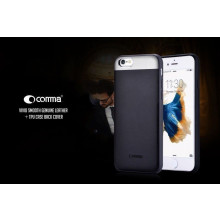 Comma ® Apple iPhone 6 / 6S Vivid Smooth Genuine Leather + TPU Case Back Cover