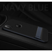 Vaku ® Apple iPhone XS Max Royle Case Ultra-thin Dual Metal + inbuilt Stand Soft / Silicon Case