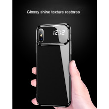 Vaku ® Apple iPhone X / XS LED Touch inbuilt Digital Clock Polarized Glass Glossy Edition Back Cover