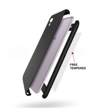 Vaku ® OPPO A37 360 Full Protection Metallic Finish 3-in-1 Ultra-thin Slim Front Case + Tempered + Back Cover
