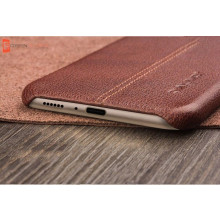 Vaku ® Vivo V9 Lexza Series Double Stitch Leather Shell with Metallic Camera Protection Back Cover