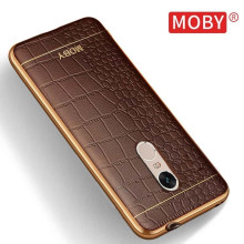 VAKU ® XIAOMI Redmi Note 4 European Leather Stitched Gold Electroplated Soft TPU Back Cover