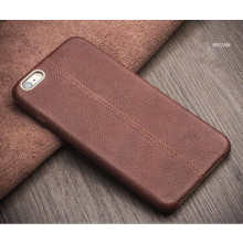 Vaku ® VIVO V5 / V5s Lexza Series Double Stitch Leather Shell with Metallic Logo Display Back Cover