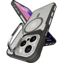 Vaku Luxos ® Therox MagPro Translucent Cover with Stand Holder Camera Screen Protector Shockproof Protective Back cover For iPhone