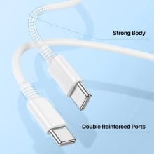 VAKU ® Type-C To Type-C 30W Fast Charging Cable For iPhone 17 /16 /15 Series, Samsung and Android Devices