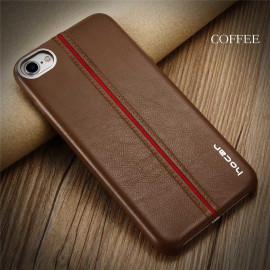 VAKU ® Apple iPhone 6 / 6S LARDOR Series 3 Stitch Leather Shell with Metallic Logo Display Back Cover