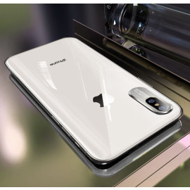 Vaku ® Apple iPhone X / XS Metal Camera Ultra-Clear Transparent View with Anodized Aluminium Finish Back Cover