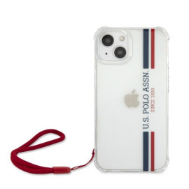 US Polo Assn ® Shiny Horse Blue USPA Logo New Design case for Apple iPhone 13 (6.1") - Transparent