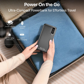 Dr. Vaku ® CYRA 10000mAh Power Bank 12W Dual USB Output, Type-C & Micro-USB Input, Compact & Portable