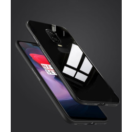 Vaku ® OnePlus 6 Club Series Ultra-Shine Luxurious Tempered Finish Silicone Frame Thin Back Cover