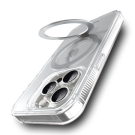 eller santé ® Apple iPhone 15 Pro Max Solace MagPro With Magnetic Alloy Ring Metal Kickstand Scratch Resistant Certified Mag-Safe Protection Cover