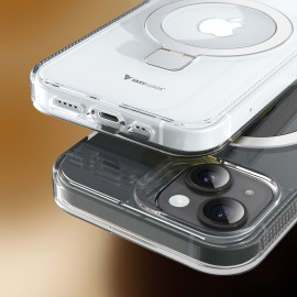 Vaku Luxos ® Apple iPhone 15 Solace MagPro with Magnetic Alloy Ring Metal Kickstand Scratch Resistant Certified Mag-Safe Protection Cover