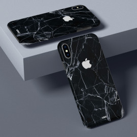 Vaku ® Apple iPhone X / XS Black Marble Designer Print Back Cover