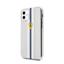 Ferrari ® For Apple iPhone 11 Pista Blue Stripe Clear series Back Cover