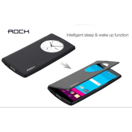Rock ® LG G4 Smart Window View Slim Leather Case Flip Cover