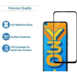 Dr. Vaku ® Vivo Y30 Full Edge-to-Edge Ultra-Strong Ultra-Clear Full Screen Tempered Glass- Black
