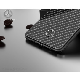 Mercedes Benz ® Samsung Galaxy S9 Plus Classy Carbon Fiber Raven leather Back Cover