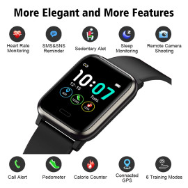 VAKU ® B1 Life Smart Watch with Sleep Monitor + Step Counter Calorie Counter and Fitness Tracker + Heart Rate Monitor
