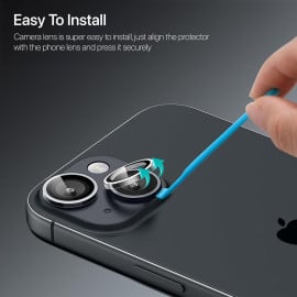 Vaku ® Apple iPhone 13 Metal Camera Lens Protector Anti Scratch HD Clear Case Friendly Tempered Glass Camera Cover