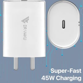 Dr Vaku® LUCENT 45W Nothing Original Type C Fast Charger Adapter for Phone 3/3a/2/2a/2a Plus/Phone 2A/Phone 2 CMF Nothing Phone 1, USB C Power Charging Adaptor