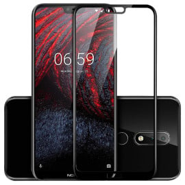 Dr. Vaku ® Nokia 7.1 Plus 5D Curved Edge Ultra-Strong Ultra-Clear Full Screen Tempered Glass-Black