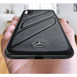 Mercedes Benz ® iPhone XS CLA-CLASS Raven leather Back Cover