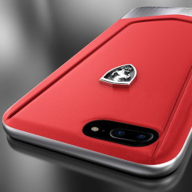 Ferrari ® Apple iPhone 7 Plus Moranello Series Luxurious Leather + Metal Case Limited Edition Back Cover