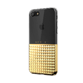 Vaku ® Apple iPhone 8 Revive Series 4D Effect Shine Metal Electroplated Dual-Fusion Transparent TPU Back Cover