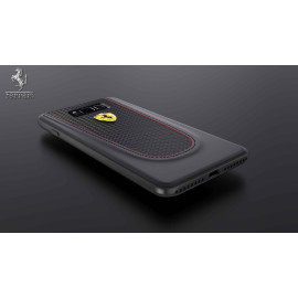 Ferrari ® Samsung S8 Plus Official 599 GTB Logo Double Stitched Dual-Material Pure Leather Back Cover