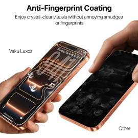 Vaku Luxos ® Apple iPhone 17 Series ESD Dust Filter Tempered Glass Screen Protector Guard HD Crystal Clear Anti Scratch with Edge to Edge Protection Easy Installation