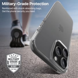 Vaku Luxos ® Apple iPhone 16 Pro Max Glassy Series Clear TPU Shockproof Scratch Resistant, Slim, Thin, Military-Grade Protection Back Cover