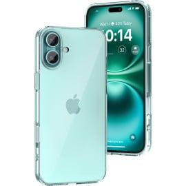 Vaku Luxos ® Apple iPhone 16 Glassy Series Clear TPU Shockproof Scratch Resistant, Slim, Thin, Military-Grade Protection Back Cover