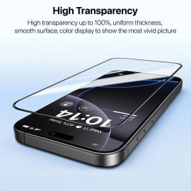 Vaku Luxos ® Apple iPhone 16 Pro Max Screen Protector HD Tempered Glass 3D Anti Scratch Upgrade Edge Protection Glass