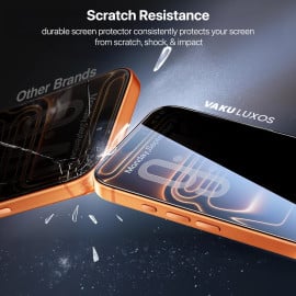 Vaku Luxos ® Apple iPhone 17 Series Privacy Tempered Glass Screen Protector Guard Anti-Spy Bubble Free Scratch Resistance With Edge to Edge Protection Easy Installation