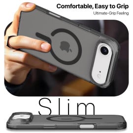 Vaku Luxos ® Apple iPhone 17 Air Glassy Magpro Smokey Transparent TPU Case Shockproof Non-Yellowing Scratch Resistant Military Grade Protection Screen Protector Back Cover
