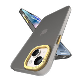 Vaku Luxos ® Apple iPhone 14 Plus San Pedro Frosted TPU Camera Metal Ring Case Back Cover