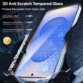 Vaku ® Samsung Galaxy S25 Screen Protector HD Tempered Glass 9H Anti Scratch Upgrade Edge Protection Glass
