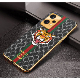 Vaku ® OnePlus Nord CE 2 Lite 5G Lynx Designer Leather Pattern Gold Electroplated Soft TPU Back Cover Case
