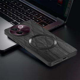 Vaku ® Vivo V30e 5G Diamond Plume Pattern Magnetic Magsafe Matte Soft-Touch Texture Back Cover