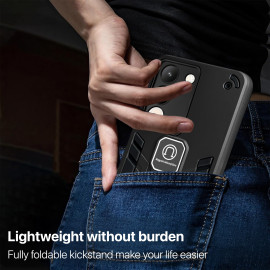 Vaku ® Vivo Y200 5G Valor Military Grade Armor Case with Built-in Kickstand Shockproof Back Cover